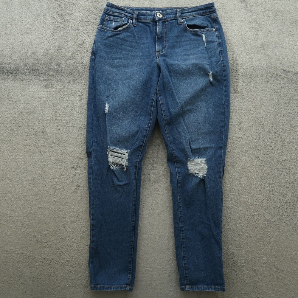 INC International Concepts Jeans Women's Size 6/28 Mid-Rise Boyfriend 30" Inseam